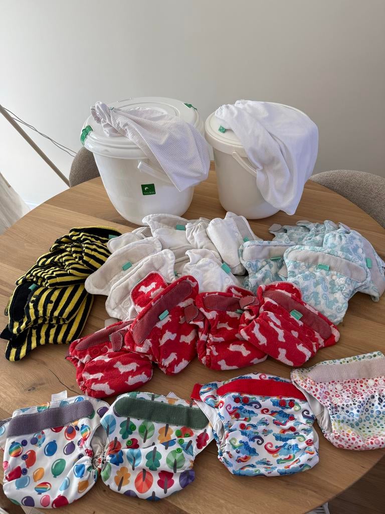 Grote set wasbare luiers maat 2 en meer (22 luiers), Ophalen, Gebruikt