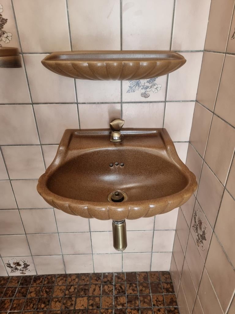 Wastafeltje/Toilettafeltje met planchet., Overige typen, Minder dan 100 cm, 25 tot 50 cm, 50 tot 100 cm