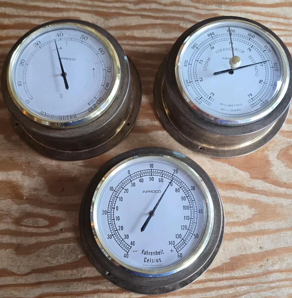 Inproco klokken meters Thermometer Hygrometer Barometer, Ophalen