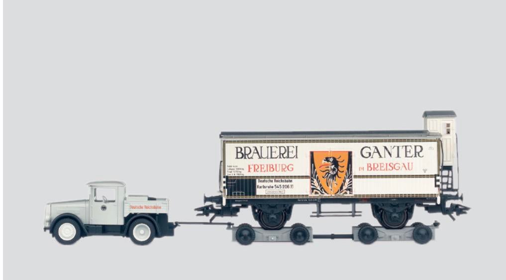 Märklin HO 46828 Set goederenwagens "Wegtransport"., Wisselstroom, Ophalen of Verzenden, Märklin, Nieuw