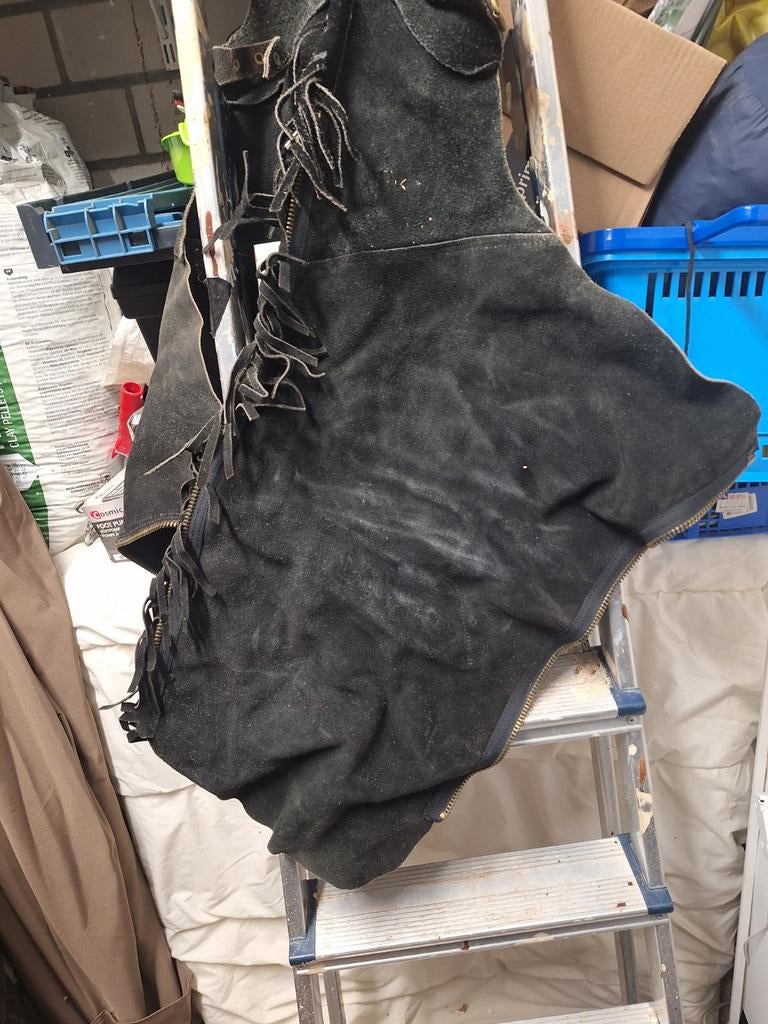 Leren lange chaps, Ophalen, Gebruikt, Western