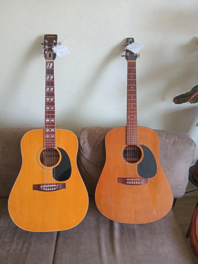 Vintage Western Harimu en Seagull S6 Mahonie gitaren, Muziek en Instrumenten, Ophalen of Verzenden, Gebruikt, Western- of Steelstringgitaar