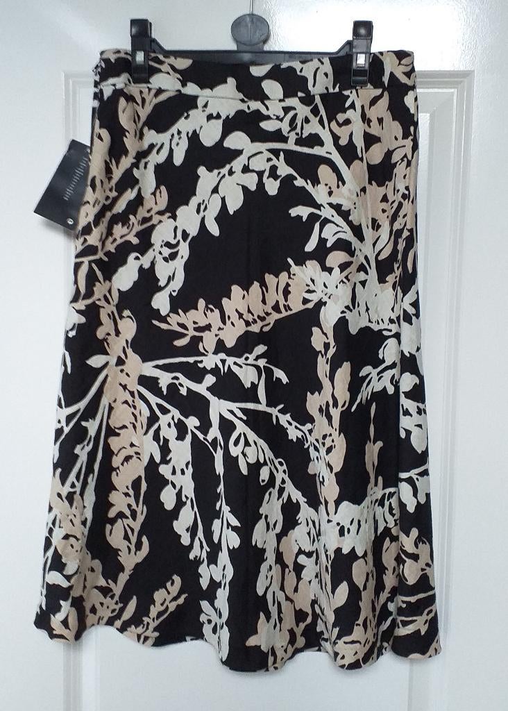 Midi Rok Zwart Zand Off White H&M Nieuw 36 ( Jool ), H&M, Verzenden, Zwart, Nieuw