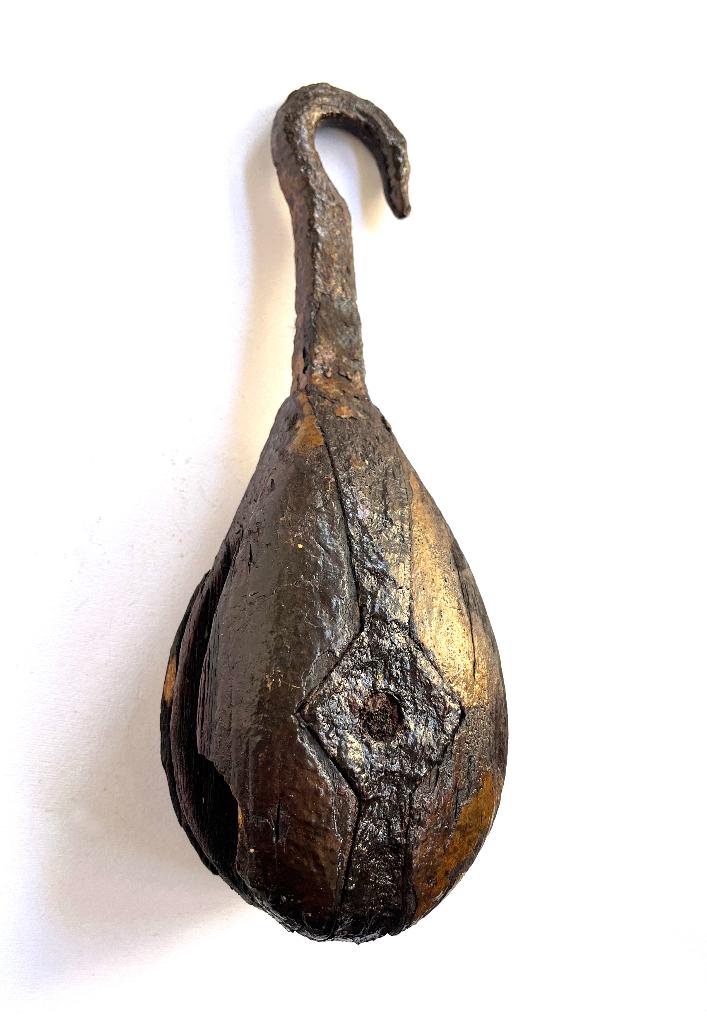 17e /18e eeuwse Scheeps blok Scheepswrak Scheeps katrol VOC, Antiek en Kunst, Ophalen of Verzenden