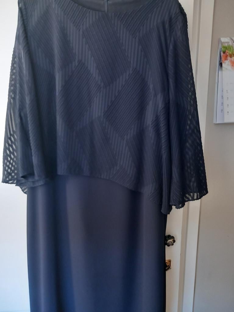 Donkerblauwe jurk maat 46, Kleding | Dames, Overige typen, Blauw, Maat 46/48 (XL) of groter, Ophalen of Verzenden