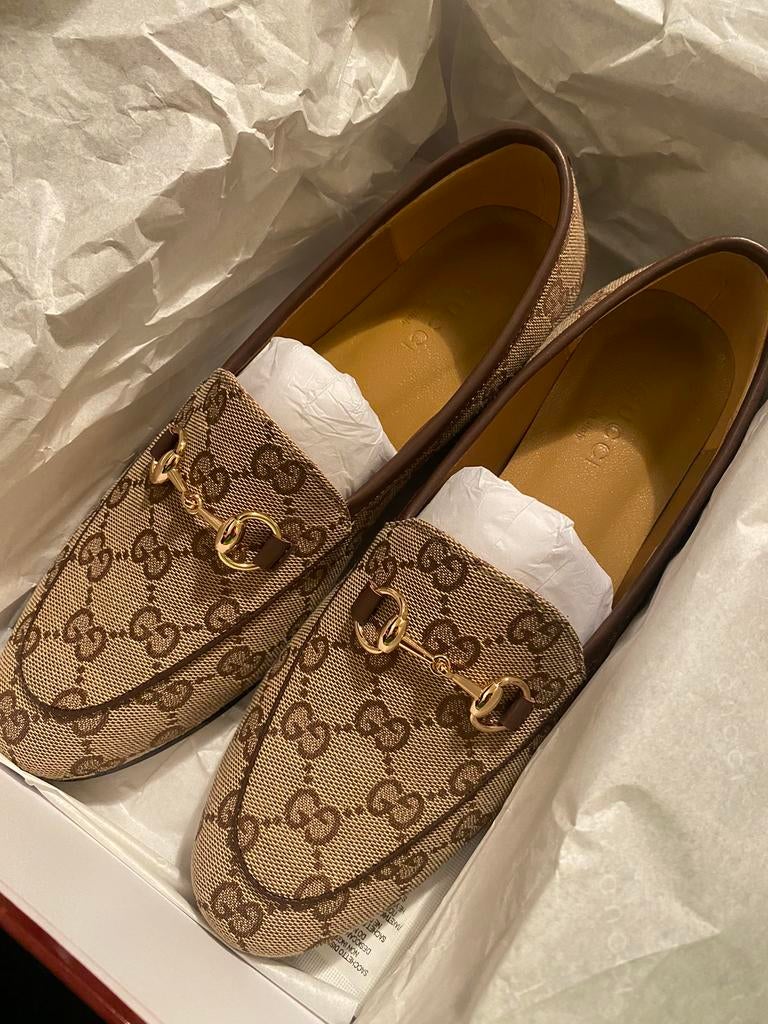 Gucci Loafers instappers jordaan, Nieuw, Ophalen of Verzenden, Instappers, Beige