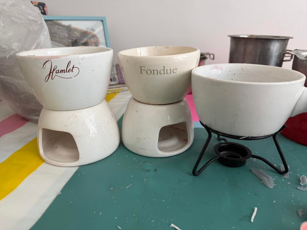 Fondue pannetjes, Ophalen of Verzenden, Gebruikt, Overige materialen, Overige typen