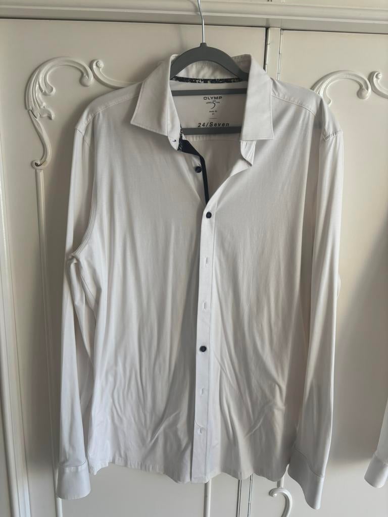 Nieuwstaat wit overhemd Olymp Bodyfit 24/7 maat 41, Ophalen of Verzenden, Zo goed als nieuw, Wit, Halswijdte 41/42 (L)