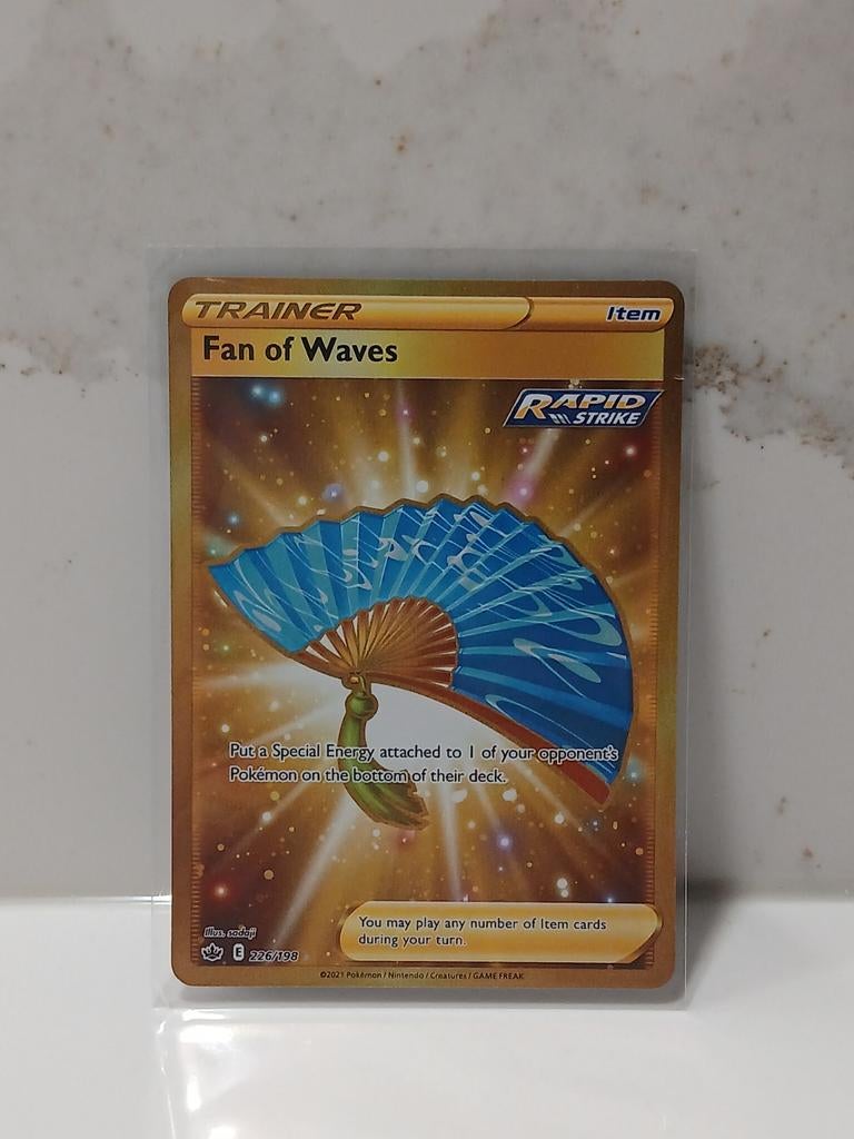 Gold Fan of Waves (NM) - Pokémon TCG Kaart, Ophalen of Verzenden, Zo goed als nieuw, Losse kaart, Foil