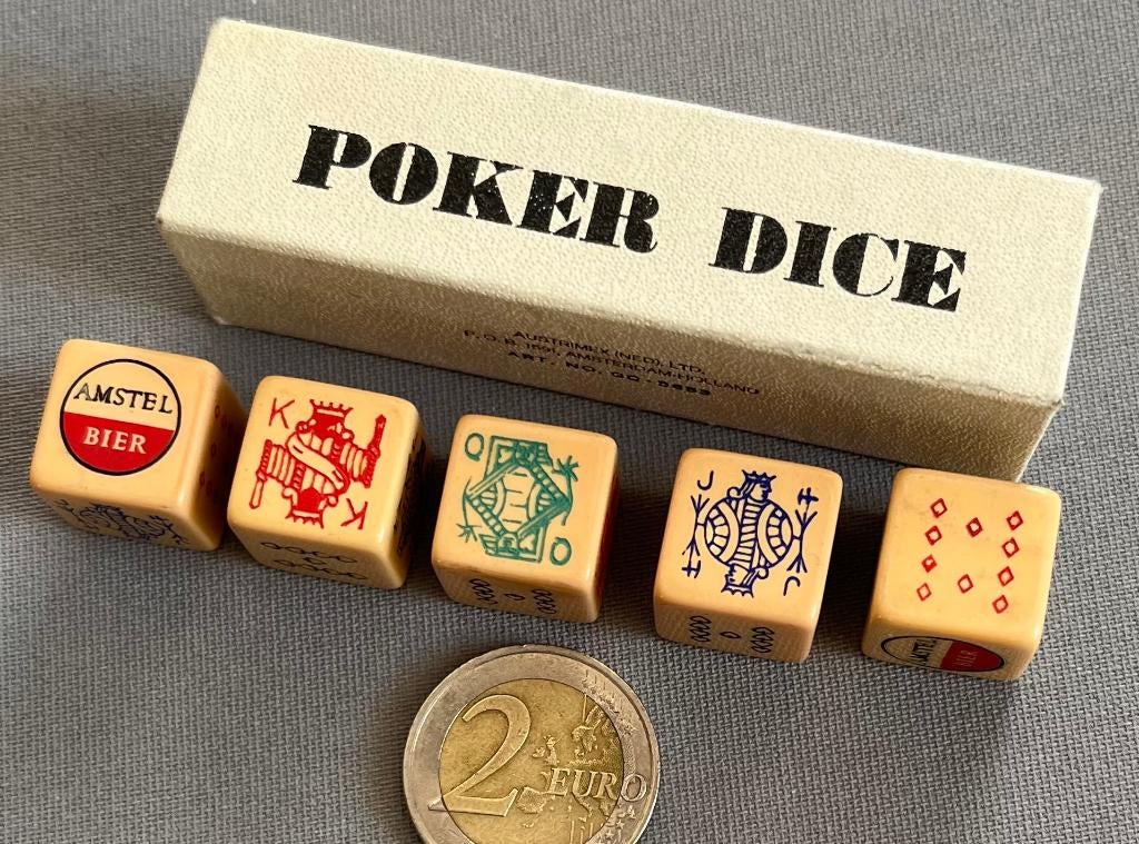 Pokerstenen Bakeliet / Fenolhars met Amstel Bier Reclame60s, Ophalen of Verzenden, Gebruikt, Overige typen, Amstel