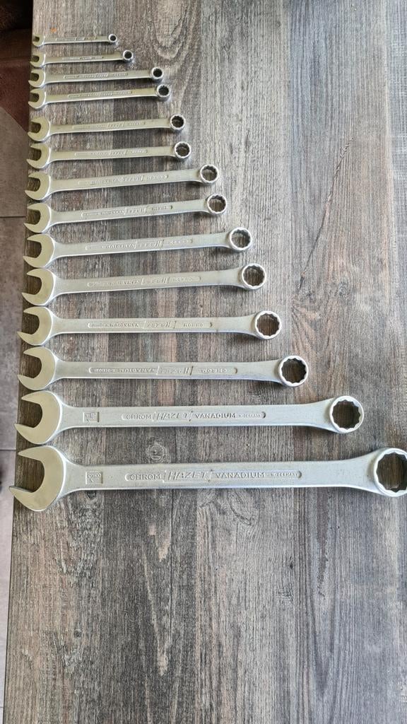 HAZET 600 Vanadium ring steeksleutel set inchmaten, Ophalen of Verzenden