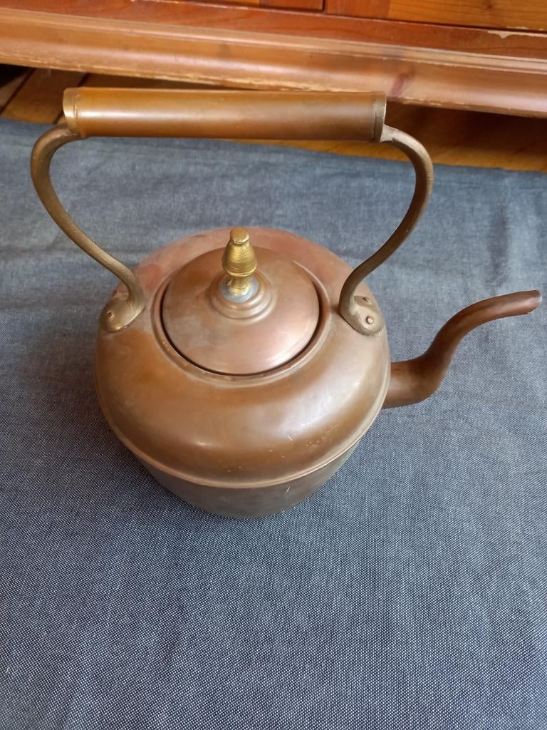 Oude, jaren '50 koperen waterketel., Antiek en Kunst, Antiek | Koper en Brons, Ophalen of Verzenden, Koper