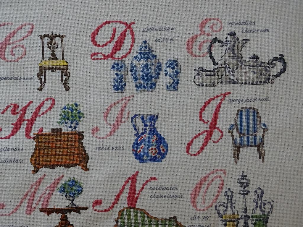 Borduurwerk Letterlap HUISRAAD, zo goed als nieuw, Ophalen of Verzenden, Zo goed als nieuw, Handborduren, Overige typen