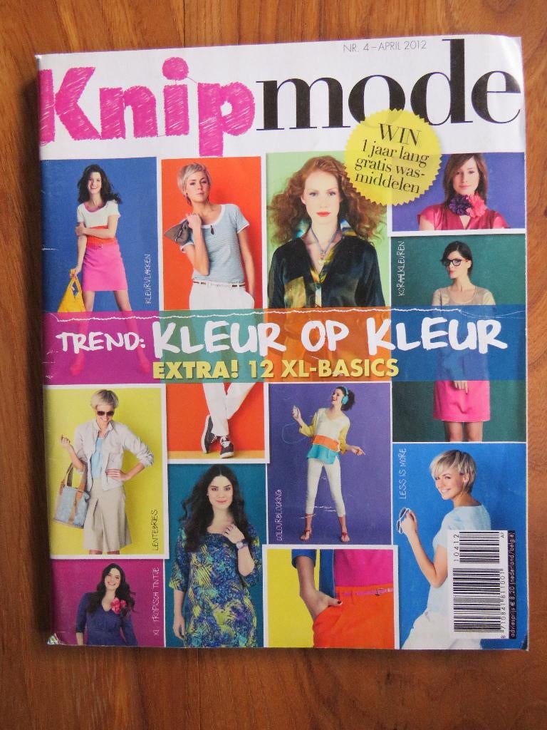 Knipmode april 2012 met 12 xl basics en kleur, Ophalen of Verzenden, Zo goed als nieuw, Vrouw, Knipmode