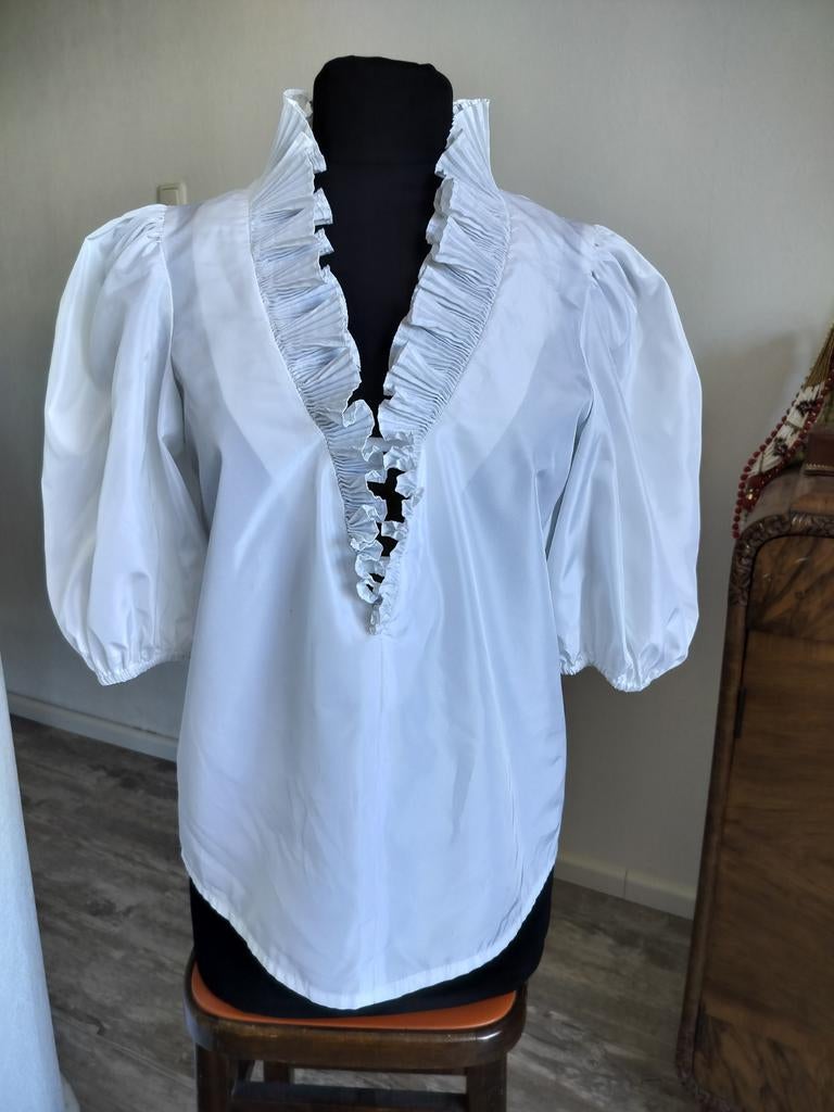 Vintage blouse met pofmouwen, Kleding | Dames, Blouses en Tunieken, Ophalen of Verzenden