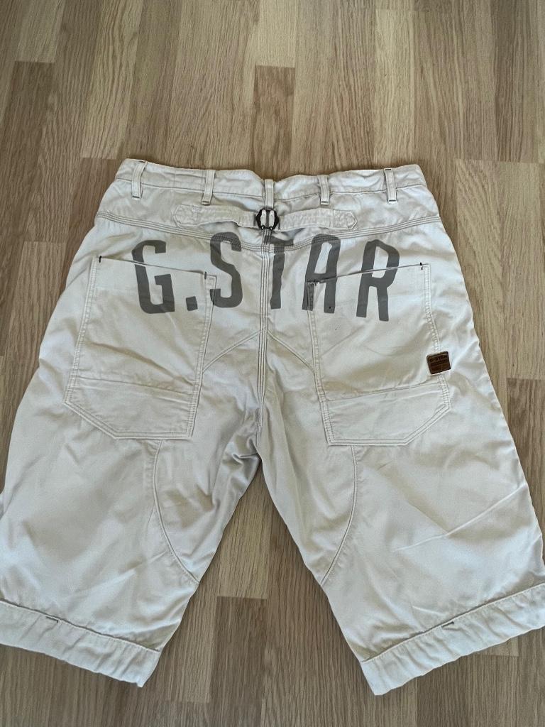 Korte broek G-Star, Kleding | Heren, Broeken en Pantalons, Ophalen, Beige, Overige maten, Zo goed als nieuw
