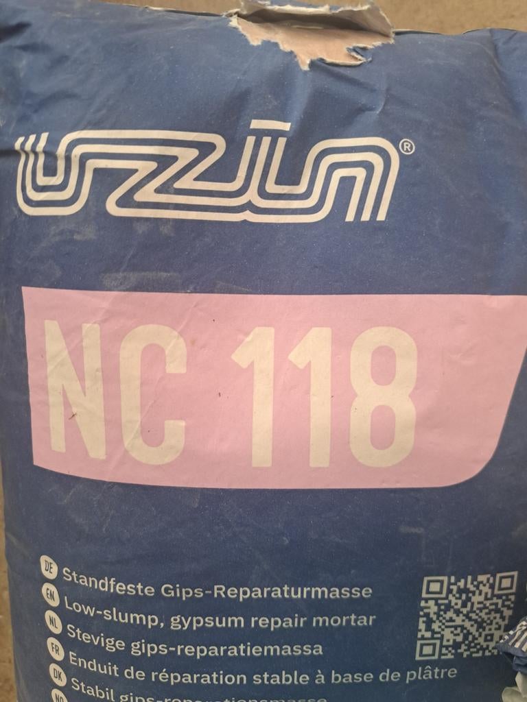 Uzin egaline en gips NC118 en NC580, Ophalen, Overige typen, Nieuw, Minder dan 20 cm