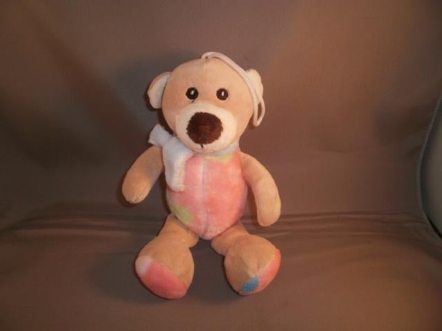 Wibra beer roze met sjaal blauw 20 cm, Ophalen of Verzenden, Nieuw, Beer