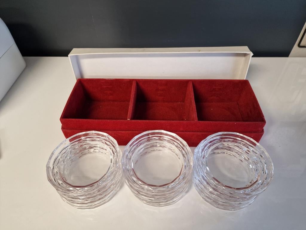 Set van 12 kristallen onderzetters van Crystal Maastricht, Ophalen of Verzenden