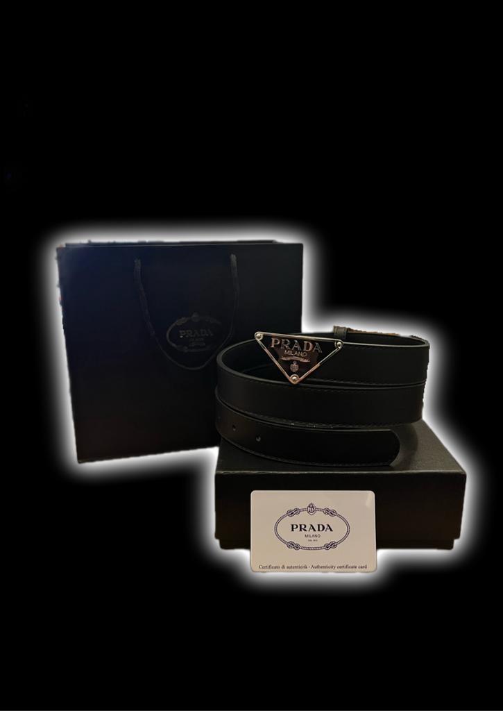 Prada Belt - Unisex (Size 105,115), 100 cm of meer, Verzenden, Zwart, Heupriem