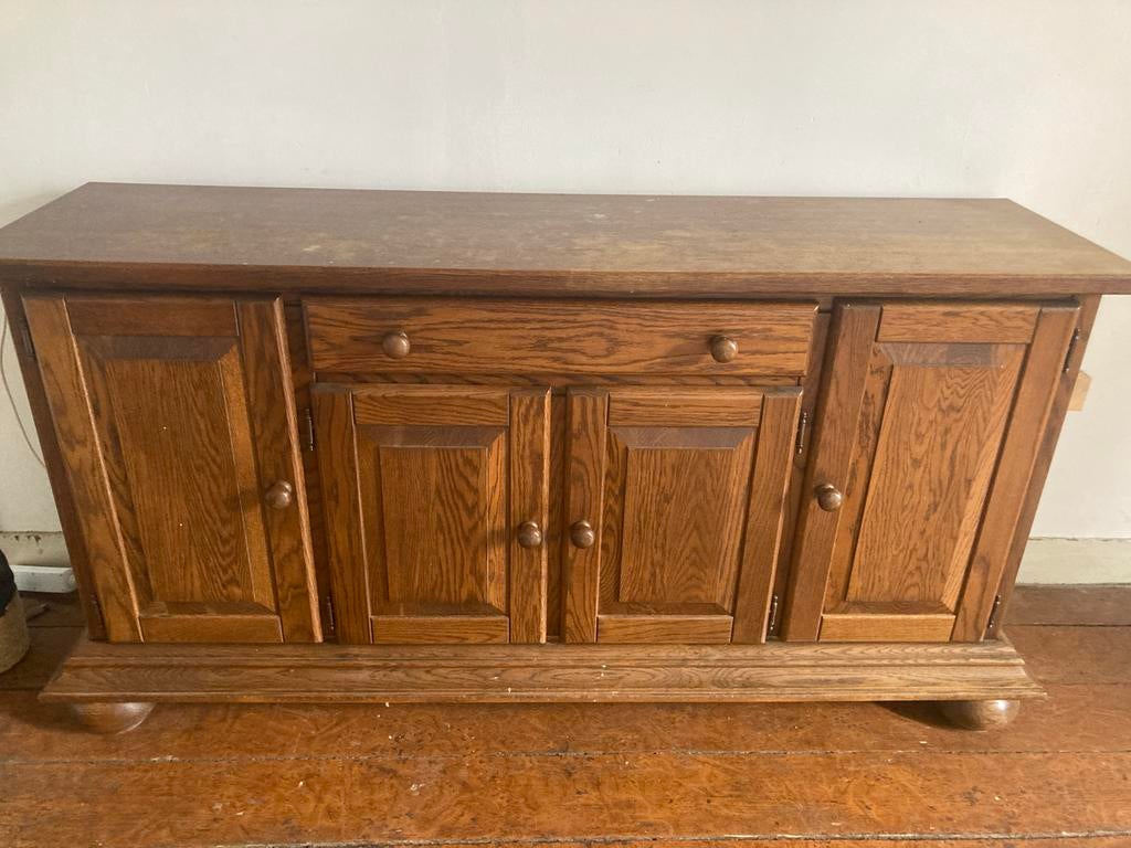 Antieke houten kast met lades en deuren, Antiek en Kunst, Ophalen