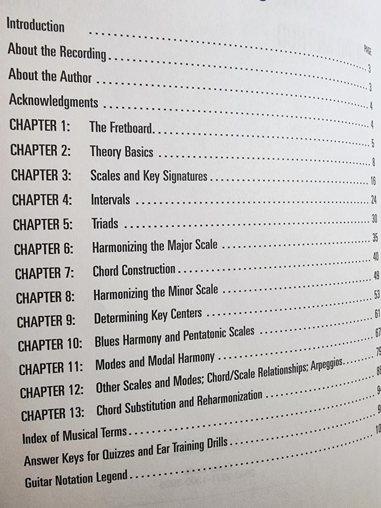Hal Leonard Guitar Method Music Theory boek met audio code., Gitaar, Les of Cursus, Ophalen of Verzenden, Zo goed als nieuw