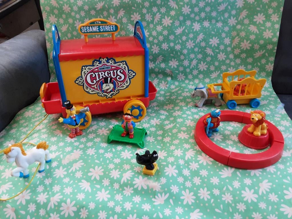 Sesamstraat circus vintage jeugdsentiment € 25.00, Ophalen of Verzenden
