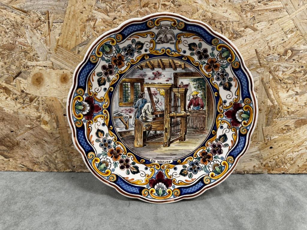 Delfts Wandbord Schoonhoven Jubileum Textiel Enschede, Ophalen of Verzenden