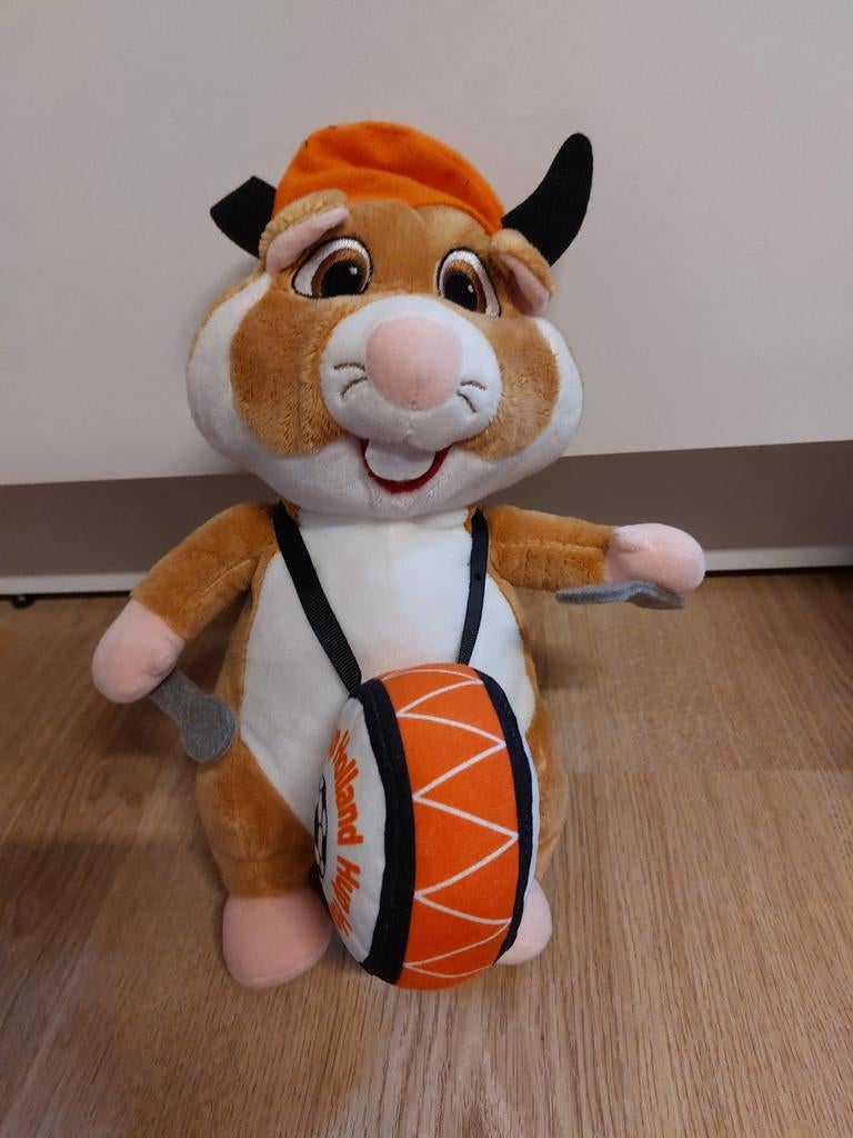 AH hamster knuffel voetbal met trommel, Ophalen of Verzenden, Overige typen