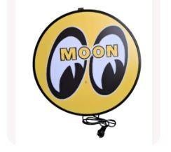 Moon Eyes wand decoratie verlichting garage showroom USAlamp, Americansaleshop@gmail.com, Eu, Eu, Lichtbak of (neon) lamp