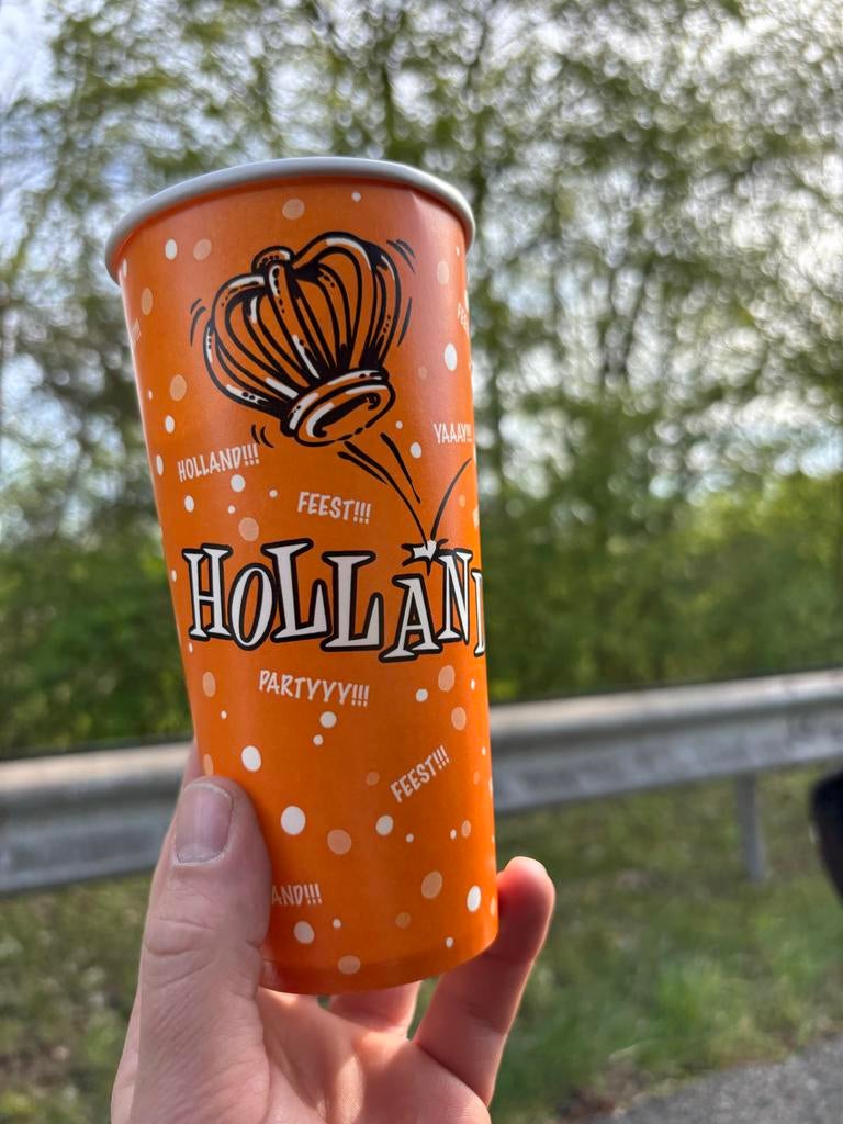 Holland bekers Karton 500cc 4000x per 50, Ophalen of Verzenden, Nieuw, Feestartikel, Oranje of Koningsdag