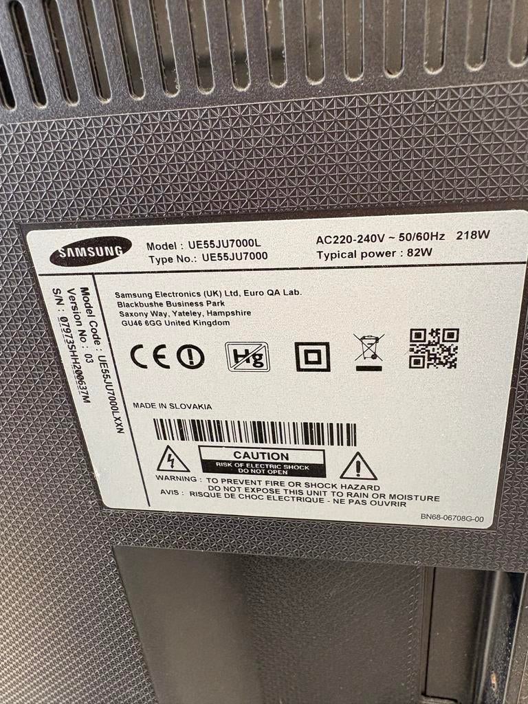 Samsung UE55JU7000L televisie 55 inch, 50 Hz, Ophalen of Verzenden, Samsung, 100 cm of meer