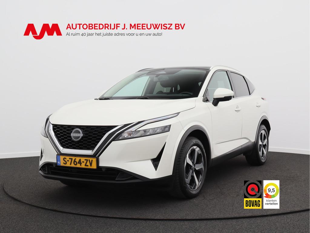 Nissan QASHQAI 1.3 MHEV Xtronic N-Connecta/ automaat/ trekha, Stof, Wit, Origineel Nederlands, Hybride Elektrisch/Benzine