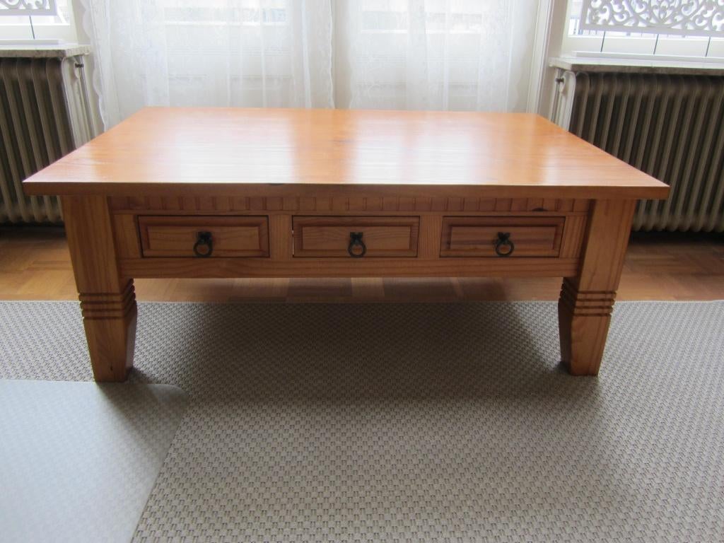 salontafel 120x80x46 (lxbxh) met 3 lades, Ophalen, Gebruikt, 100 tot 150 cm, 50 tot 100 cm