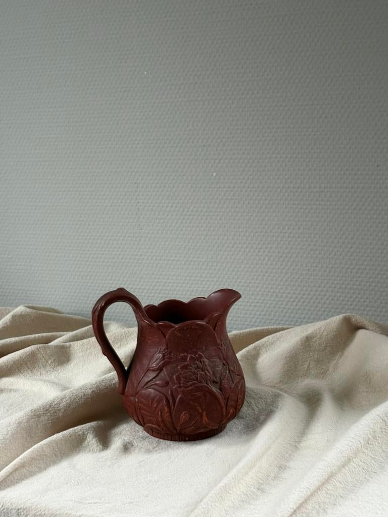 Vintage / antiek steenrood Chinees Yixing-stijl kannetje, Ophalen of Verzenden