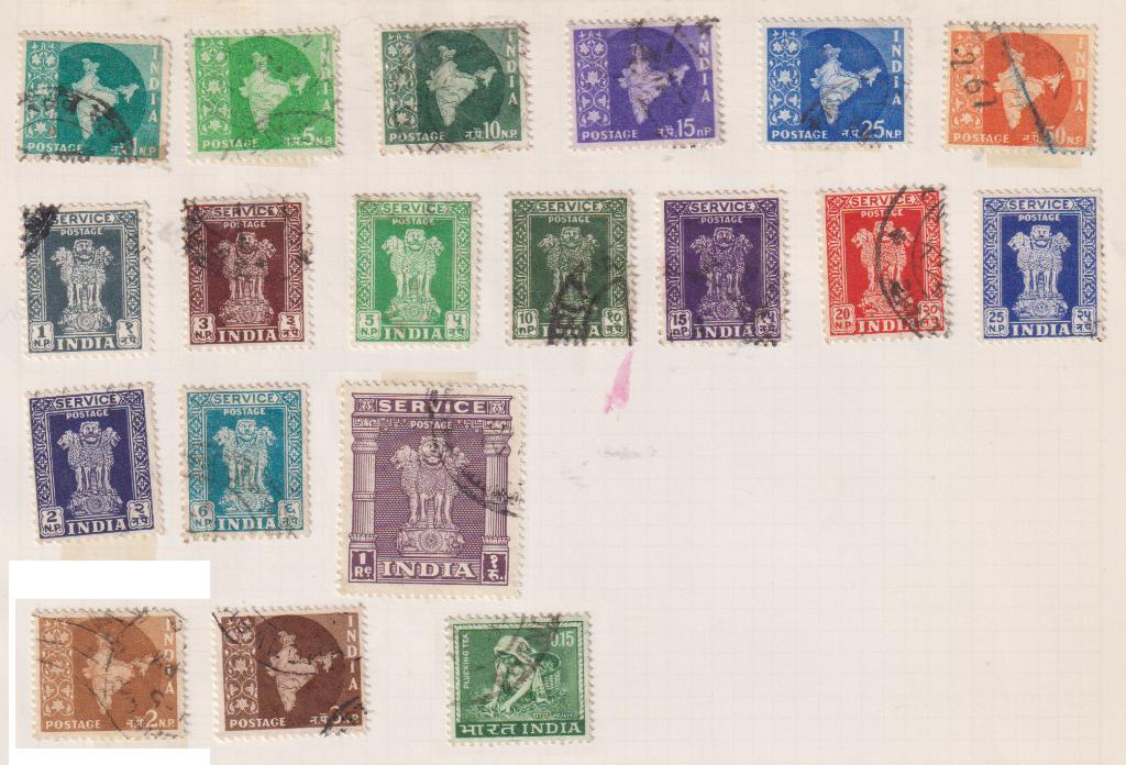 India Diverse zegels, Verzenden, Gestempeld, Overige thema's