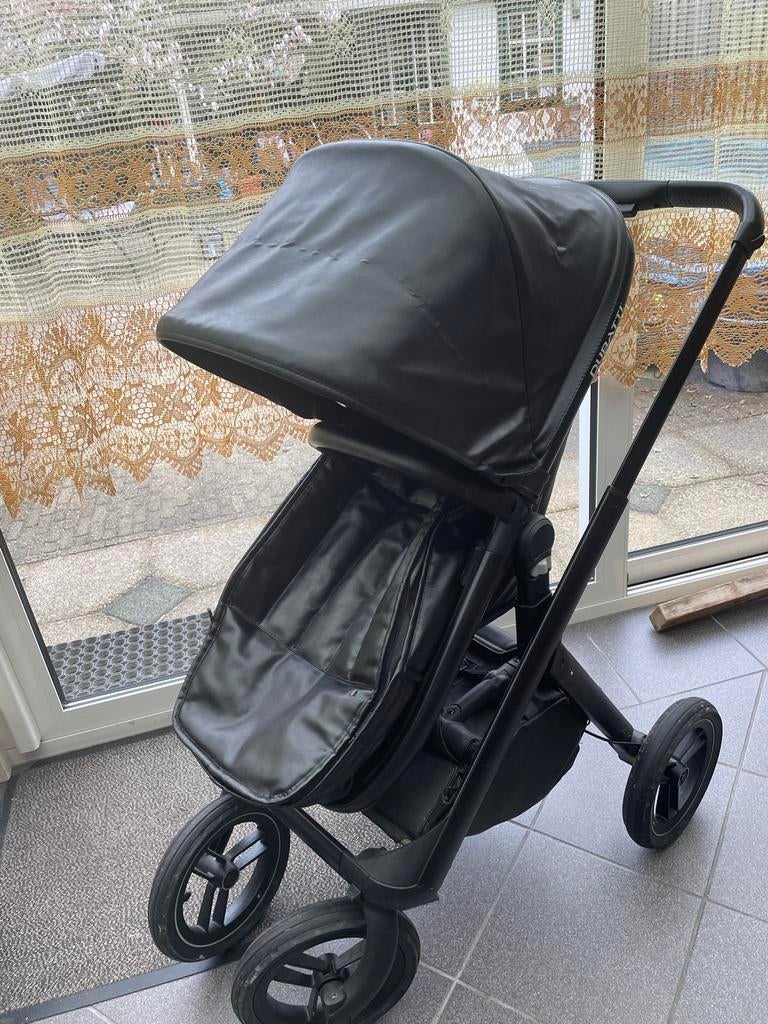 Dubatti Kinderwagen 2-in-1 Zwart Kunstleer + Accessoires, Gebruikt, Luchtbanden, Combiwagen, Ophalen