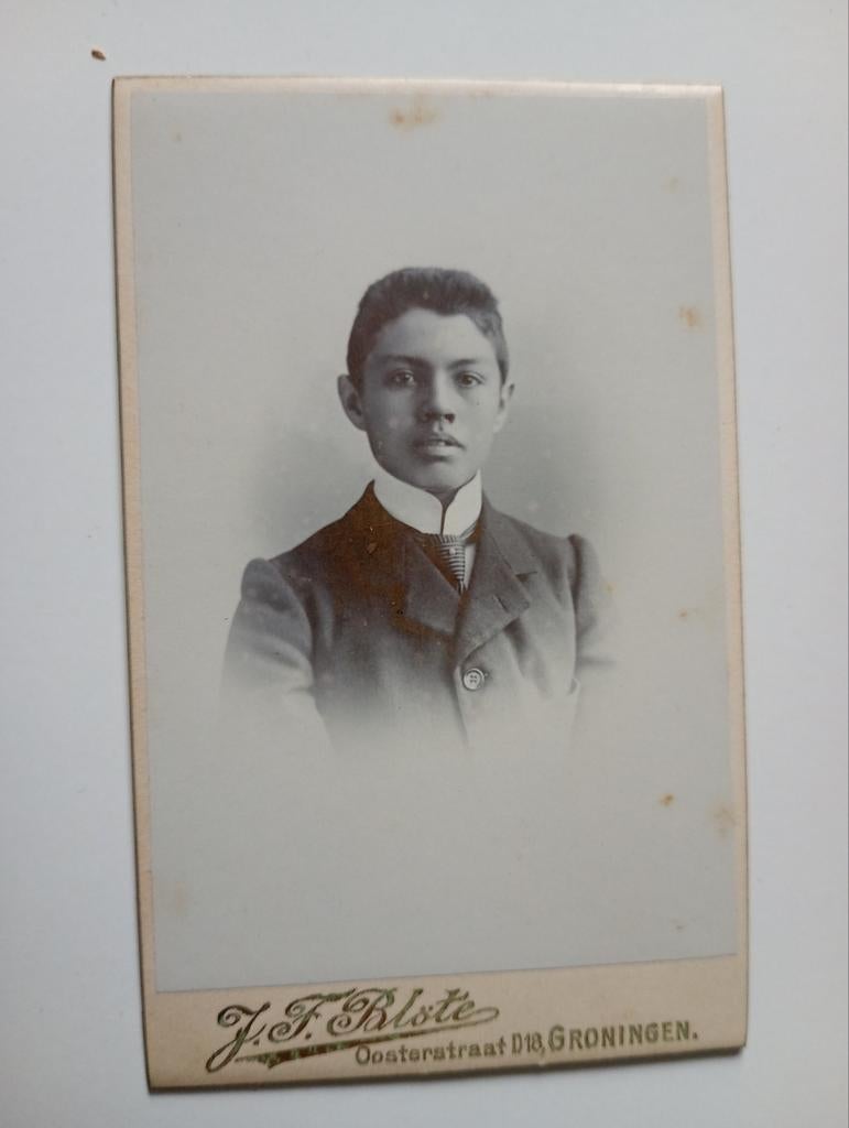CDV Groningen Jongen, Verzamelen, Foto's en Prenten, Gebruikt, Foto, Ophalen of Verzenden, Voor 1940