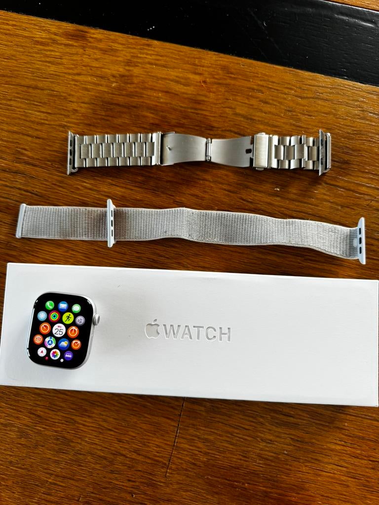 Apple watch series 10, 46mm silver, Ophalen, Gebruikt, IOS, Stappen