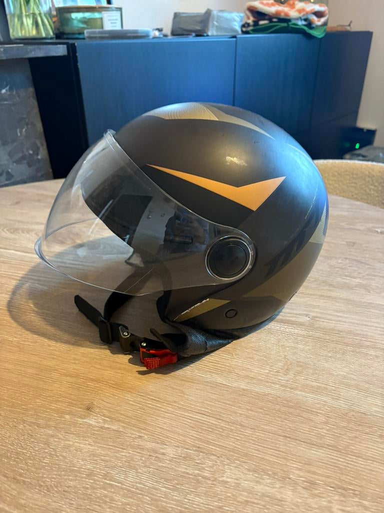 Scooter helm maat M - In goede staat, Fietsen en Brommers, Brommerhelmen, Ophalen of Verzenden, Gebruikt, Medium
