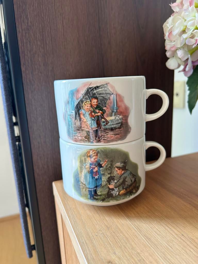 Villeroy & Boch Royco Ot en Sien nostalgische soepkommen, Ophalen of Verzenden, Zo goed als nieuw, Kom(men), Overige stijlen