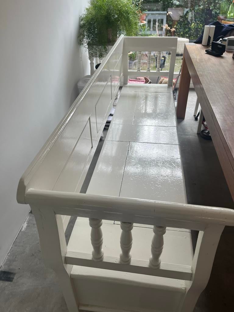 Klepbank hout 208x50 90 cm hoog, Ophalen, Gebruikt, Minder dan 75 cm, Driepersoons