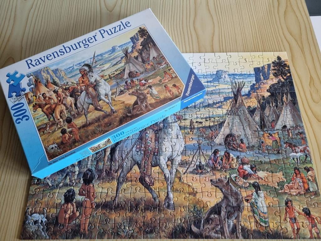 Ravensburger Indianen Puzzel 300 Stukjes, Ophalen of Verzenden, Zo goed als nieuw