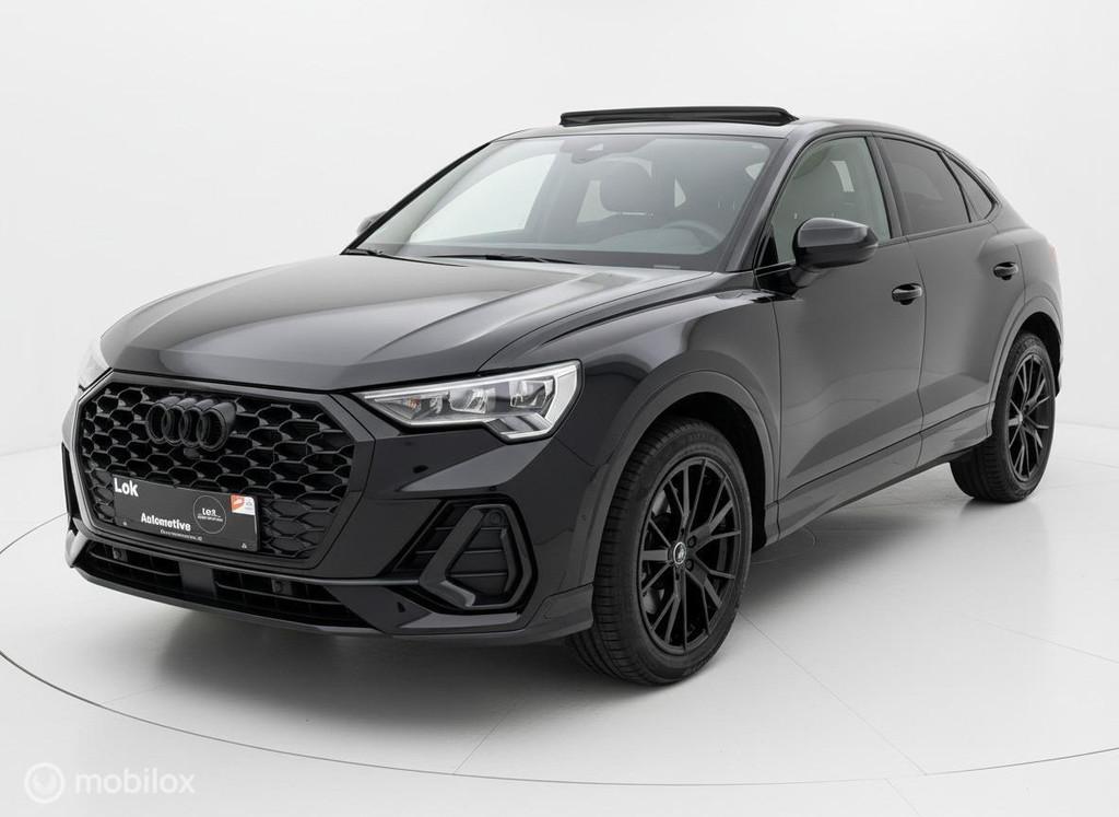 Audi Q3 Sportback 45 TFSI e S Edition PANO|SFEER|LEDER|CAMER, Gebruikt, Zwart, Hybride Elektrisch/Benzine, SUV of Terreinwagen