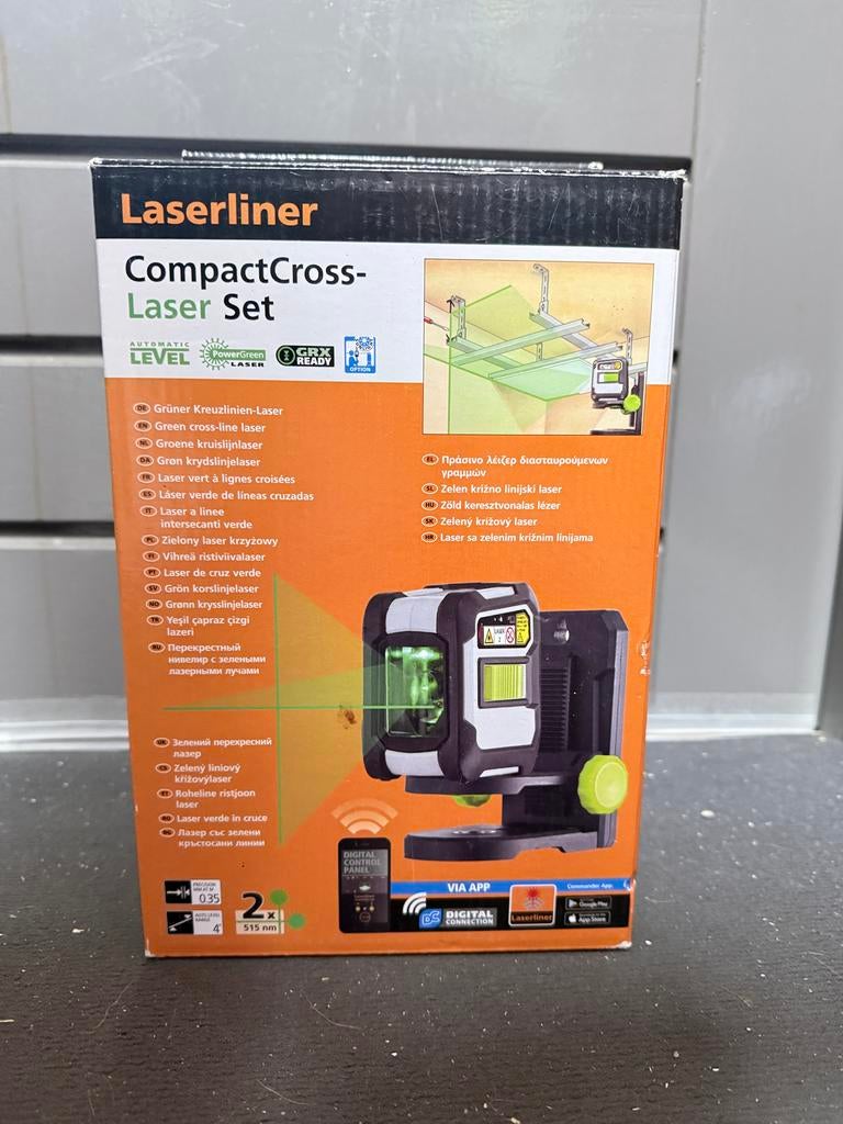 Laserliner CompactCross-Laser Set: Automatische Kruislijnlas, Ophalen of Verzenden, Zo goed als nieuw