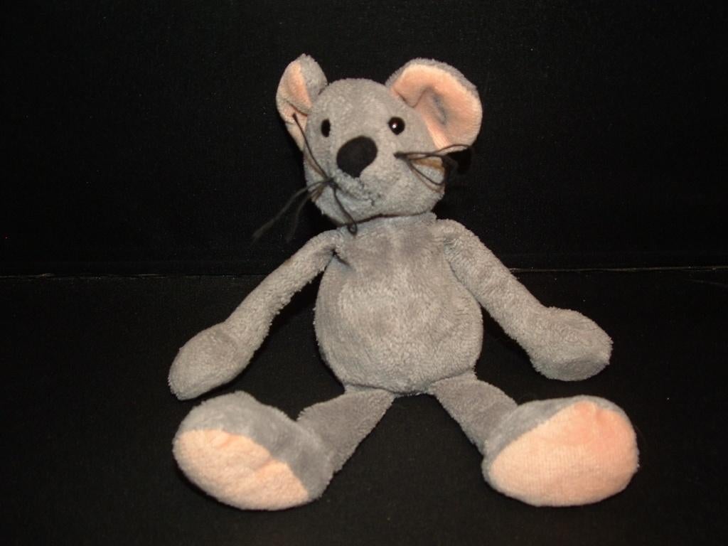 HEMA MUIS VELOURS GRIJS MET HUIDSKLEUR BINNENKANT, Ophalen of Verzenden, Nieuw, Overige typen