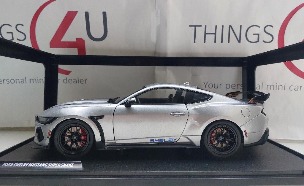Solido 1:18 Ford Shelby Mustang Super Snake 2024 zilver, Hobby en Vrije tijd, Modelauto's | 1:18, Ophalen of Verzenden, Nieuw