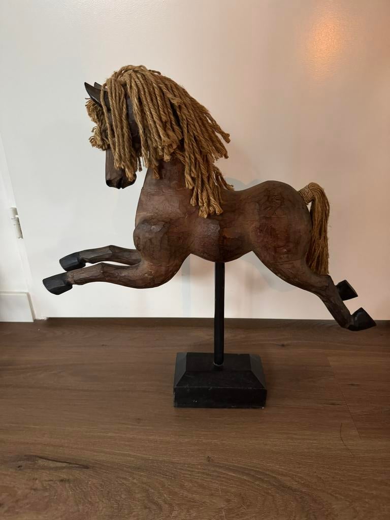 Houten paard op statief, Ophalen of Verzenden