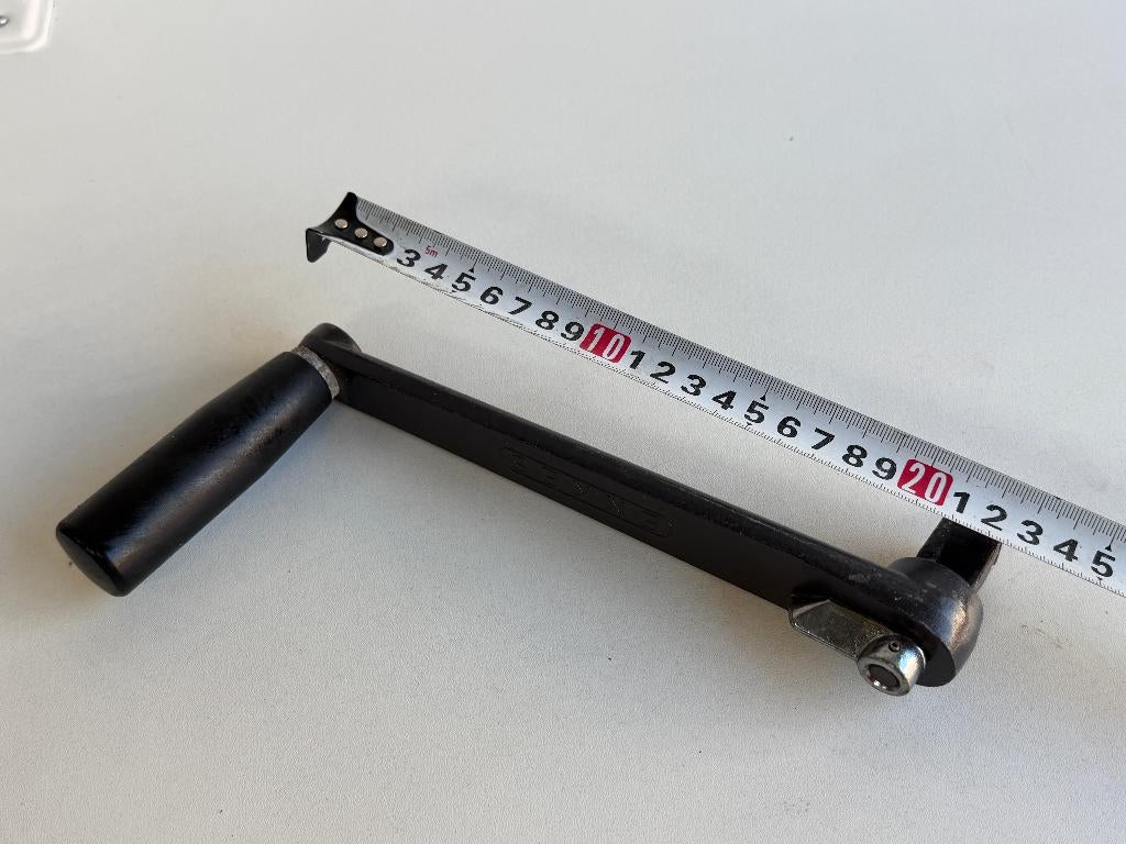 Enkes lierhendel met lock 22 cm, Ophalen of Verzenden, Gebruikt, Lijn of Blok