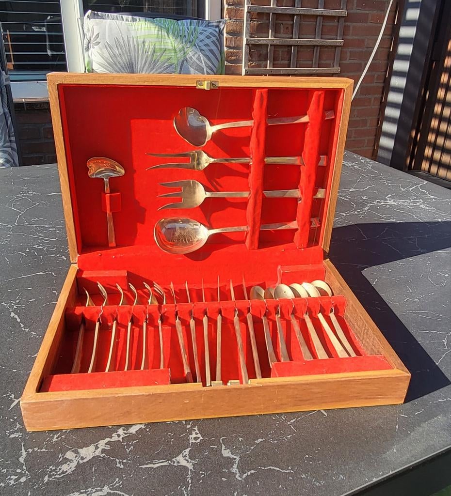 Prachtige bestekcassettes met uitgebreide besteksets, Antiek en Kunst, Ophalen